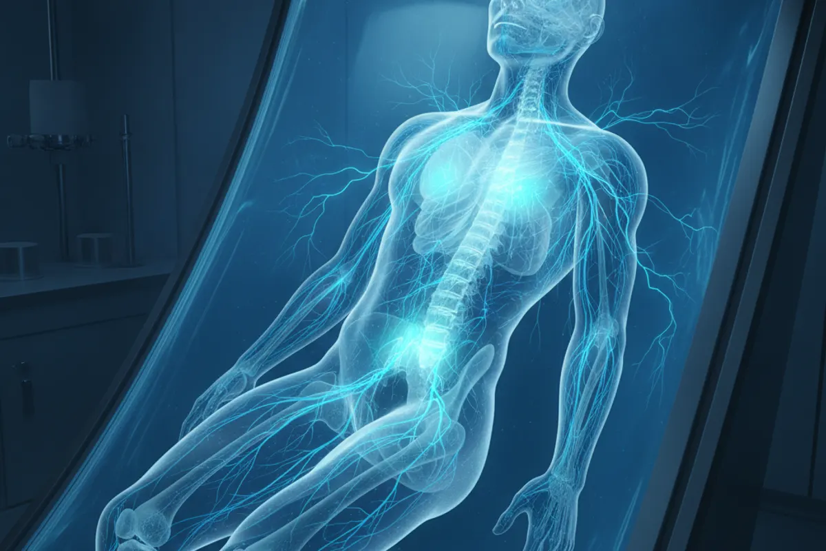 Représentation scientifique des effets du bain froid sur le cerveau et les mécanismes neurochimiques de la dépression