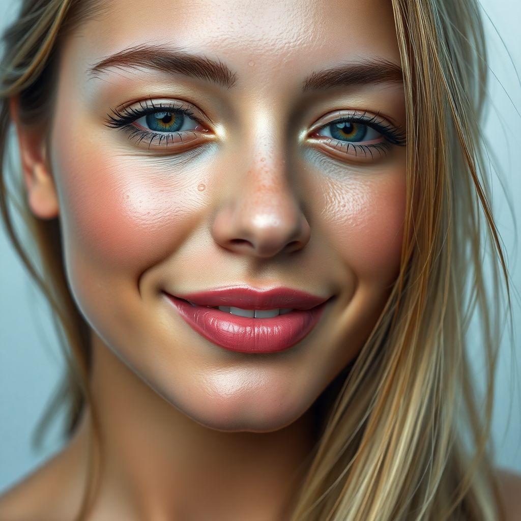 Visage rayonnant d'une personne après un bain froid montrant les bienfaits sur la peau