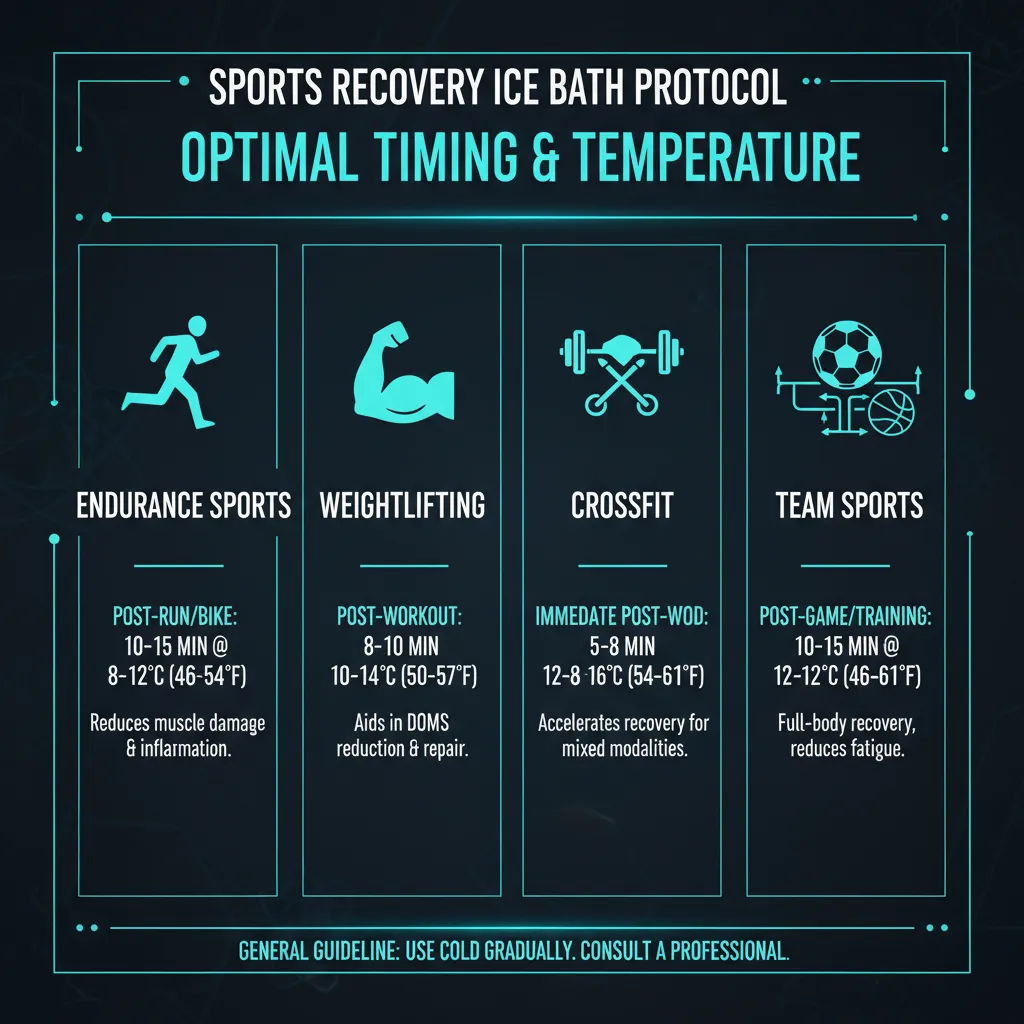 Protocole de récupération bain glacé selon le type de sport et l'intensité de l'effort