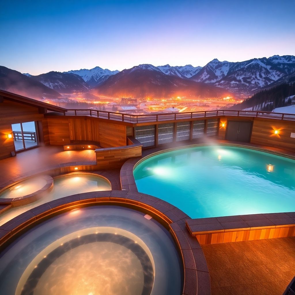 Bains thermaux suisses avec bassin chaud et bassin froid pour le contraste thermique