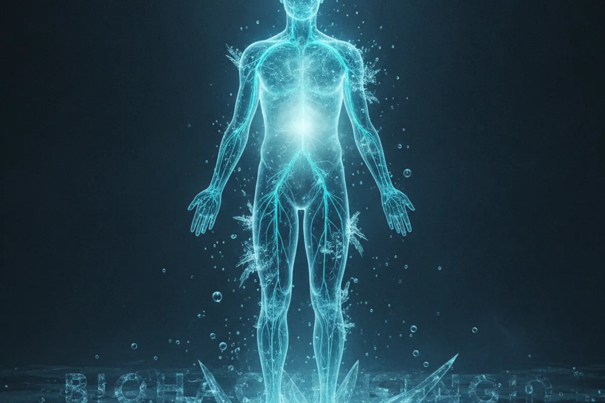 Biohacker mesurant sa réponse physiologique lors d'un bain froid — illustration 2