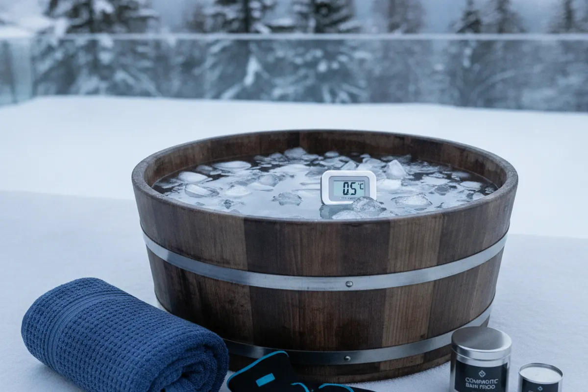 Comparaison visuelle entre un bain froid simple et un bain froid avec système de refroidissement — illustration 2