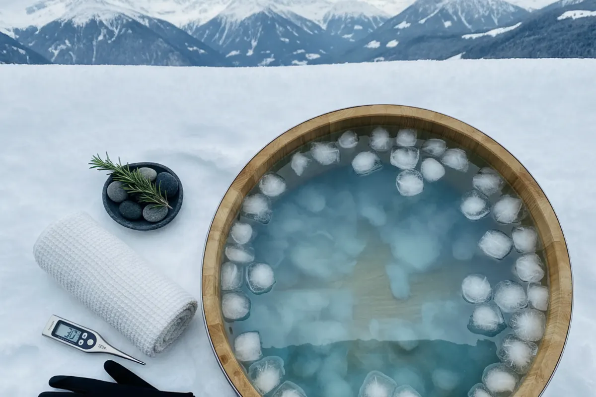 Personne nettoyant et entretenant un bain froid à domicile — illustration 2