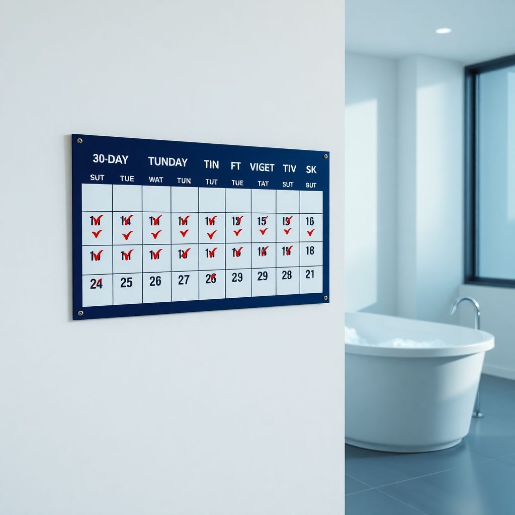 Calendrier de progression sur 30 jours pour débuter le bain froid