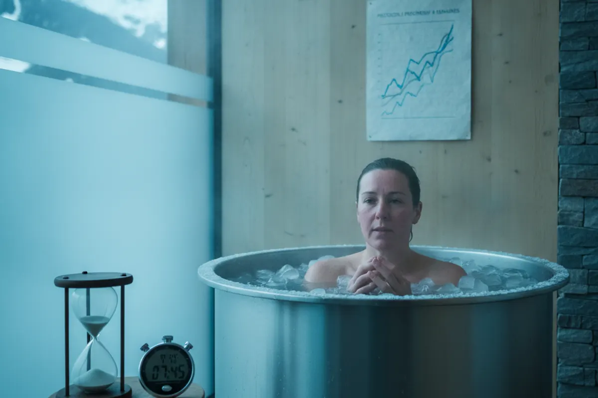 Calendrier de progression pour le bain froid sur 8 semaines avec thermomètre — illustration 2