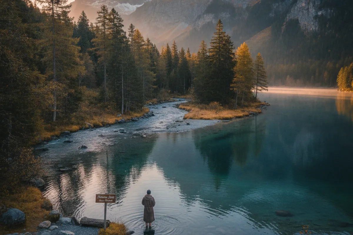 Rivière cristalline de Suisse romande entourée de forêt idéale pour le bain froid