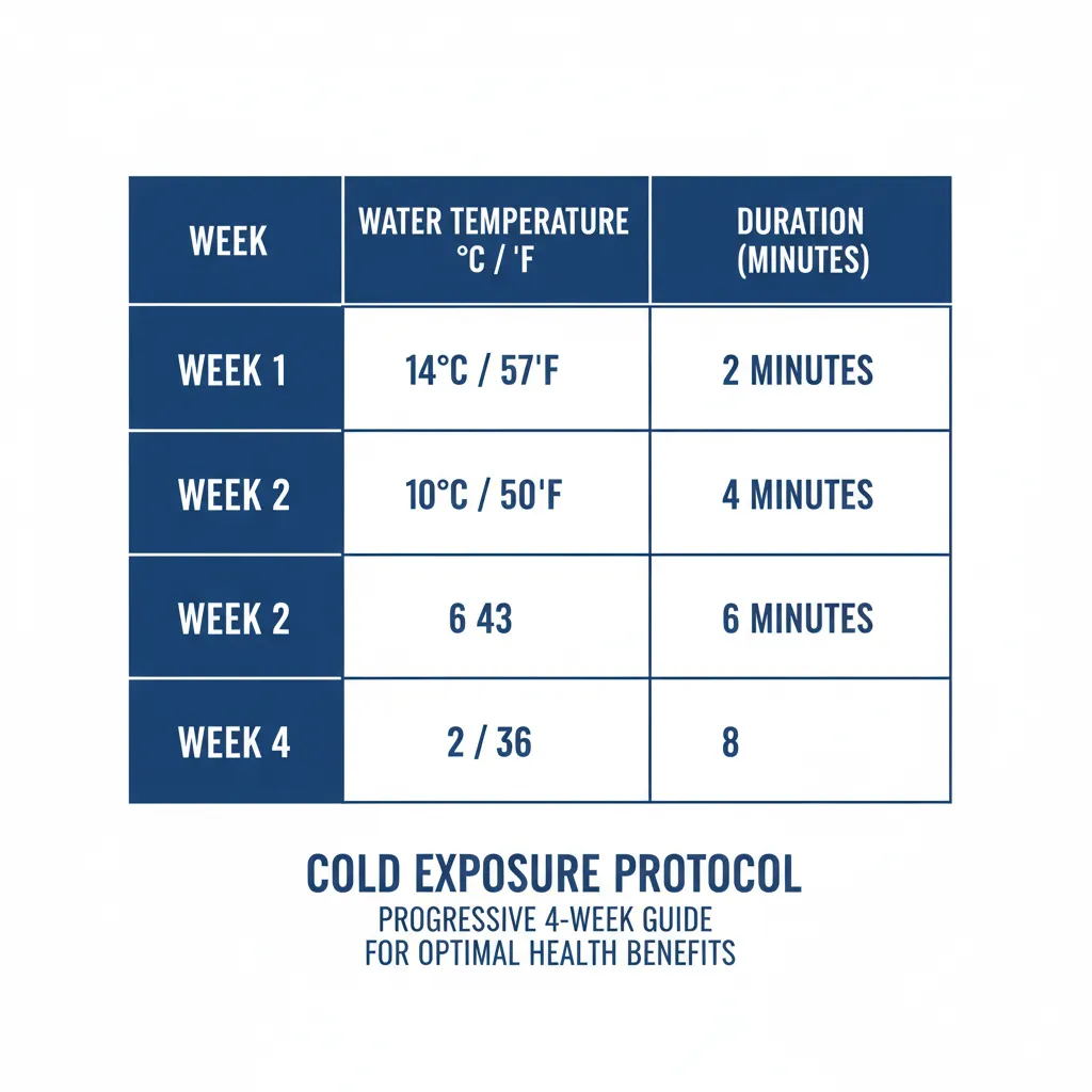 Tableau protocole Wim Hof semaine par semaine